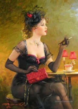 impressionist tableau - Belle femme KR 020 Impressionist